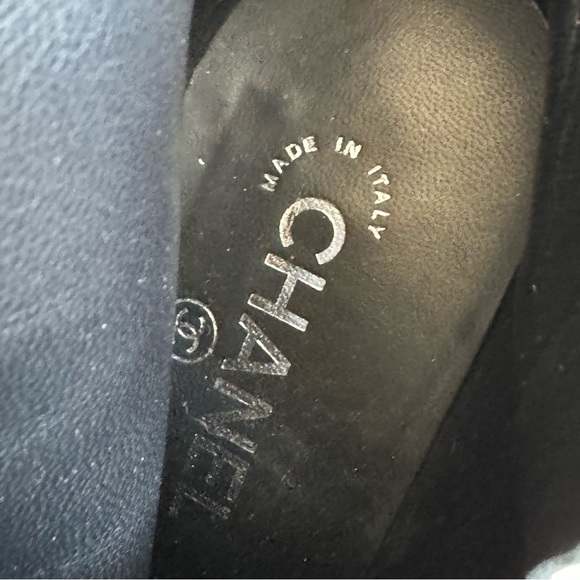 Chanel Ruler Heel Ankle Booties in Black and Gold - Picture 6 of 7